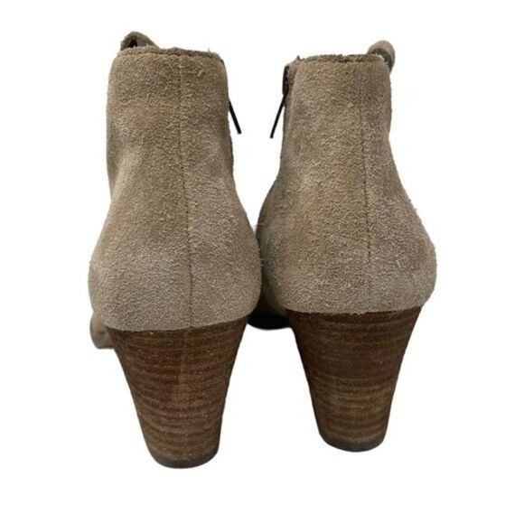 Madewell Cream suede ankle heeled botties US7 BoxD - Picture 3 of 6
